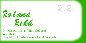 roland rikk business card